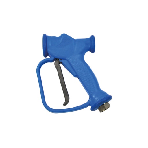 [6802] Reinforced gun for hot and cold water - 12 bar - adjustable jet, brass body in blue rubber, FLEXBIMEC
