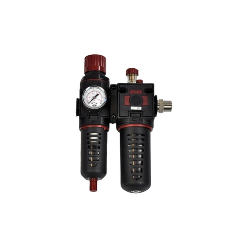 [7150/38] Pressure regulator with gauge. Condensate drainage. Lubricator. Connections 3/8" BSP, FLEXBIMEC (7150/38)