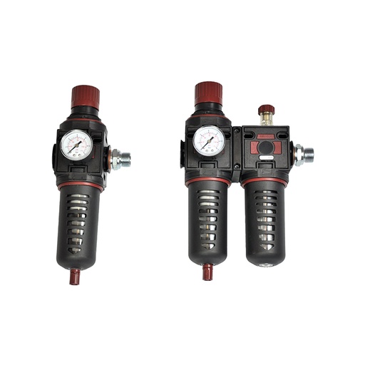 [7180/38] Slėgio reguliatorius su manometru ir kondensato nuleidimu, jungtys 3/8 BSP (7180/38, FLEXBIMEC)
