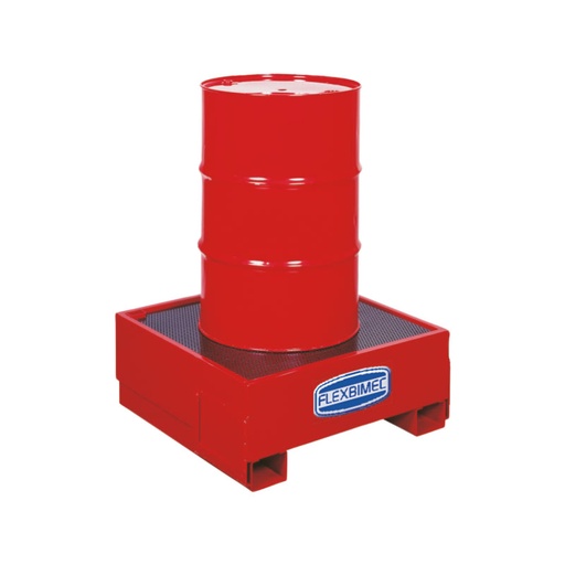 [8524/SE] Storage tank for one 208 l drum "Tank Service Base" series - w/o prearrangements for posts and forks lift transport, FLEXBIMEC (8524/SE)