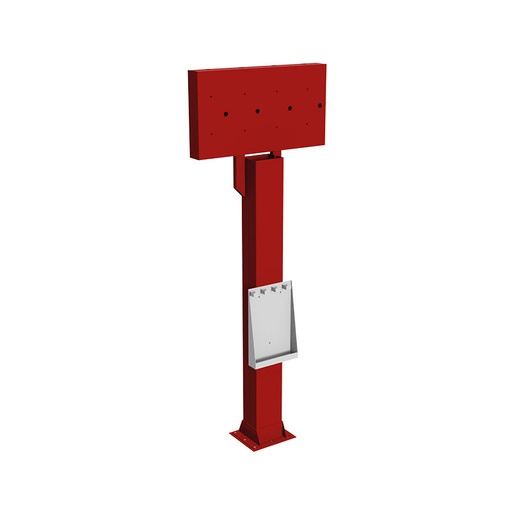 [9000/6] Single post stand painted steel for hose-reels and equipment fixing (customized) - for n. 6 hose-reels, FLEXBIMEC (9000/6)