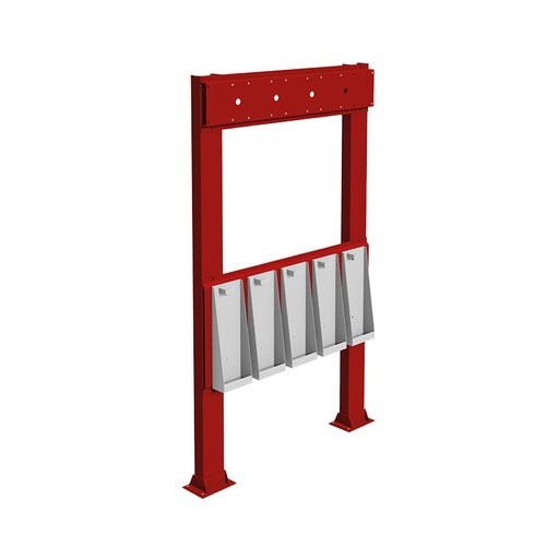 [9003/6] Divkolonnu tērauda statīvs šļūteņu spolēm un aprīkojumam – 6 spolēm (9003/6, FLEXBIMEC)
