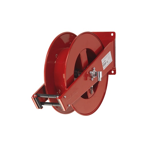 [9016X] Spring driven painted steel hose reel with wetted parts in stainless steel - L. max 15 m w/o hose - Ø 1/2". Standard series, FLEXBIMEC (9016X)