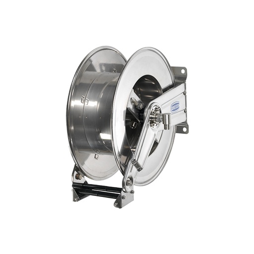 [9584/EX] Spring driven stainless steel hose reel L. max 15 m w/o hose - Ø 1". Adjustable arms series - Atex 2014/34/EU certified, classification level II category 2, FLEXBIMEC (9584/EX)