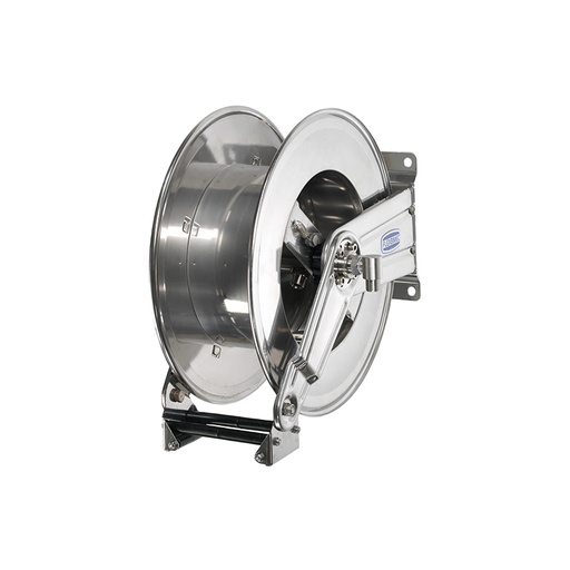 [9591] Spring driven stainless steel hose reel multi pos. guide L. max 15 m w/o hose - Ø 1/2". Adjustable arms series, FLEXBIMEC (9591)
