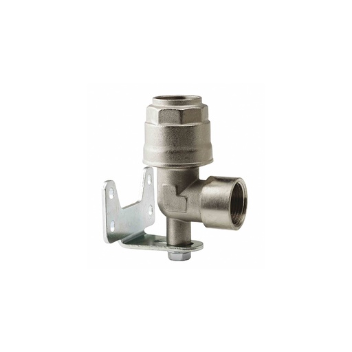 [9885/25] Elbow connector 90° with wall bracket, compressed air, Ø25 mm × 3/4" (F), Flexbimec (9885/25, FLEXBIMEC)