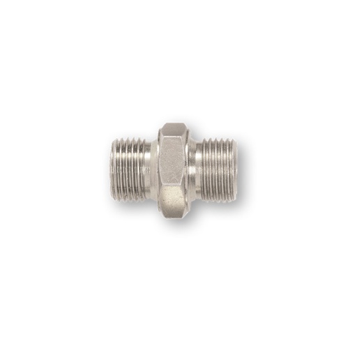 [9908N] Stainless steel adapter M-M 1/2" x 1/2" BSP-NPT, FLEXBIMEC (9908N)