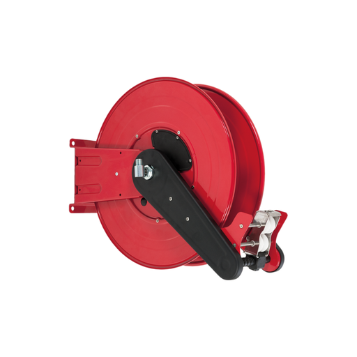 [AF5313350] Krāsota tērauda automātiskais atsperes šļūtenes uztinējs ANDROMEDA sērija maks. 35 m Ø1/2 collu šļūtenei - disks 540 mm - spole 130 mm - cilindrs 335 mm - ar šļūtenes vadotni (bez šļūtenes), FLEXBIMEC (AF5313350)