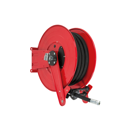 [ASGF5326351] Dažyto plieno automatinė spyruoklinė žarnos ritė ANDROMEDA serija skirta maks. 25 mt Ø1" žarna - diskas 540 mm - būgno plotis 260 mm - būgnas 335 mm - be žarnos kreipiamosios (be žarnos), FLEXBIMEC (ASGF5326351)