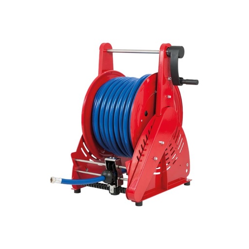 [OPF42261] Dažyto plieno rankinė žarnos ritė ORION HEAVY DUTY (sustiprinta) serija skirta maks. 15 mt Ø1" žarna - diskas 434 mm - būgno plotis 260 mm - būgnas 250 mm - su žarnos kreipiamąja (be žarnos), FLEXBIMEC (OPF42261)