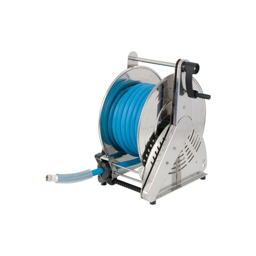 [OPX52260] Stainless steel (AISI 304) manual hose reel ORION HEAVY DUTY series for max 90 mt Ø1/2" hose - disc 540 mm - spool 260 mm - drum 250 mm - with hose guide (w/o hose), FLEXBIMEC (OPX52260)