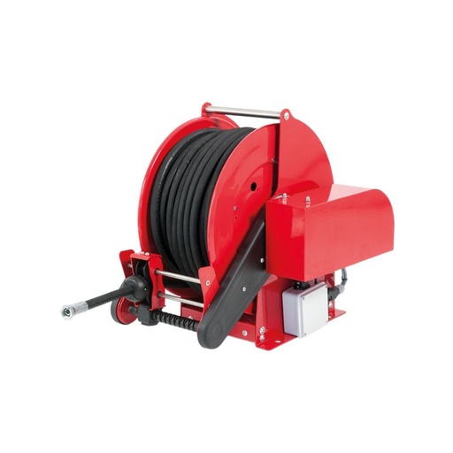 [SFID42260] Krāsota tērauda hidrauliskais motorizētais šļūtenes uztinējs SIRIO sērija paredzēts maks. 40 m Ø1/2 col. šļūtenēm - disks 434 mm - spole 260 mm - veltnis 250 mm - vadības panelis pēc izvēles - ar šļūtenes vadotni (bez šļūtenes), FLEXBIMEC (SFID42260)