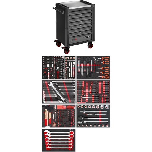 [V1901-X/NKW] Tool trolley Series L with assortment (V1901-X/NKW, VIGOR)