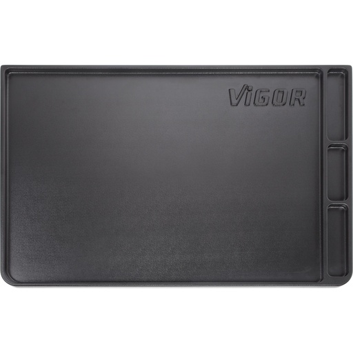 [V1909] Stalviršis 723 x 459 mm, plastikinis, įrankių vežimėliui ir dėžei, L serija (V1909, VIGOR)