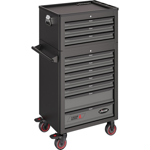 [V1970] Tool trolley Series L with tool chest, empty (V1970, VIGOR)