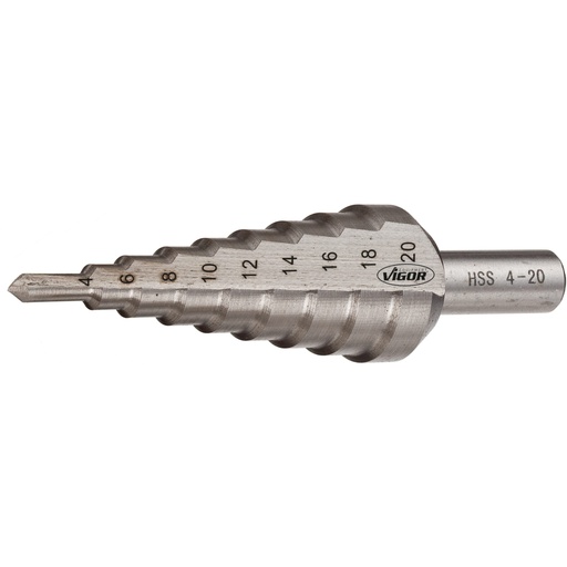 [V2395] HSS step drill 4–20 mm (V2395, VIGOR)