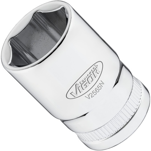 [V2565N] 6-point socket 1/2" 19 mm (V2565N, VIGOR)