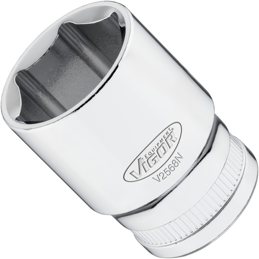 [V2568N] 6-point socket 1/2" 22 mm (V2568N, VIGOR)