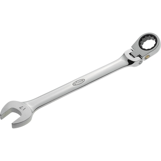 [V2813] Ratcheting combination wrench with swivel head, size 17 mm (V2813, VIGOR)