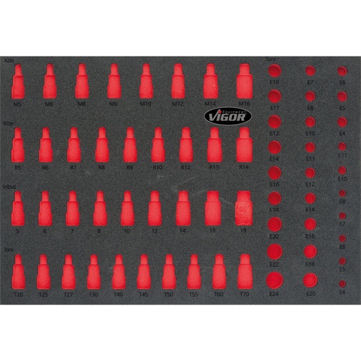 [V2838] Soft foam insert, empty (V2838, VIGOR)