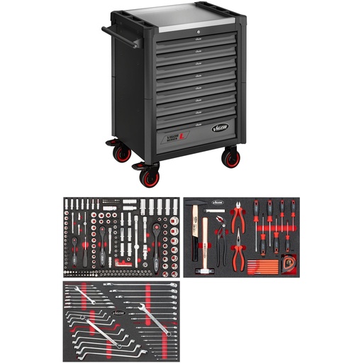 [V4219-X] Tool trolley Series L, with assortment (V4219-X, VIGOR)