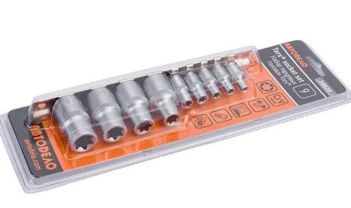 [39829] TORX socket set (1/4" E4-E8; 1/2" E10-E16) AvtoDelo (39829, BALTWERK)