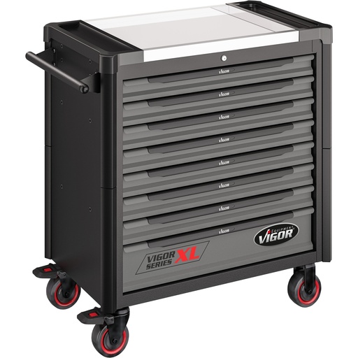 [V4481-X] Tool trolley Series XL, stainless steel worktop, empty (V4481-X, VIGOR)