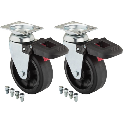 [V4814-2] Swivel castor ∙ with locking brake V4814-2, VIGOR