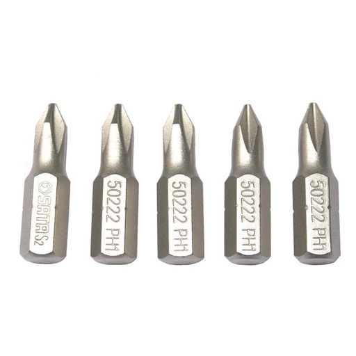 [S59223] ⬡ 1/4" (6.3mm) Dr PHILLIPS bit, 5pcs. PH #2 x 25mm (S59223, SATA)