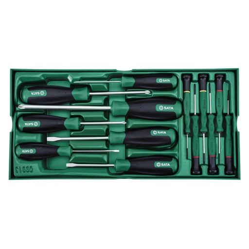 [S09913] ⬡ Tray. Screwdriver set 13pcs. (S09913, SATA)