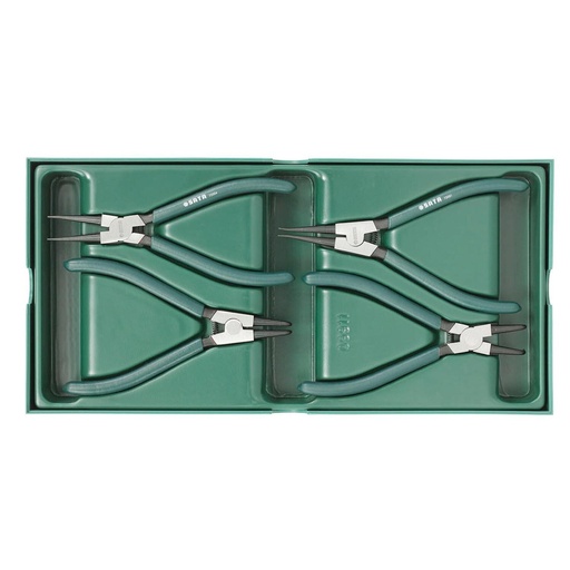 [S09911] ⬡ Tray. Snap ring pliers set 4pcs. (S09911, SATA)
