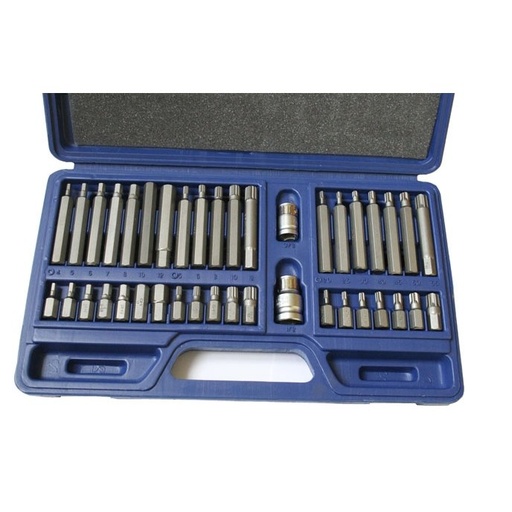 [KR040MDA] ⬡ Atsuktuvo antgalių rinkinys 40 vnt. TORX, HEX, SPLINE (KR040MDA, KINGROY)
