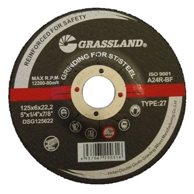 [DSG1256022] ⬡ Nerūdijančio plieno šlifavimo diskas 125x6.0x22.2  27 (DSG1256022, GRASSLAND)