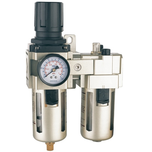 [AC401004] ⬡ 1/2" Air F.R.L. unit with auto drain (AC401004, HYMAIR)