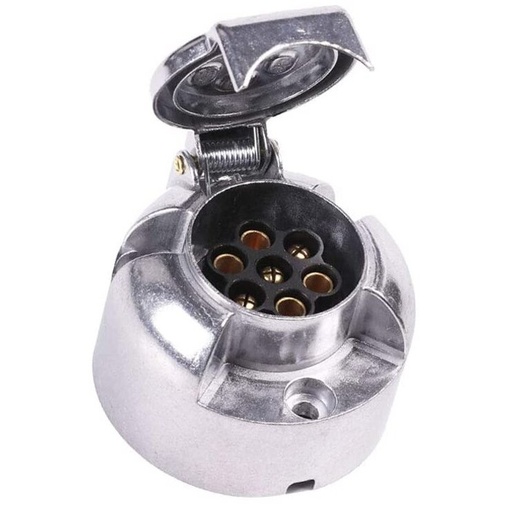 [JH009A] ⬡ 7pin metal socket, round (JH009A)