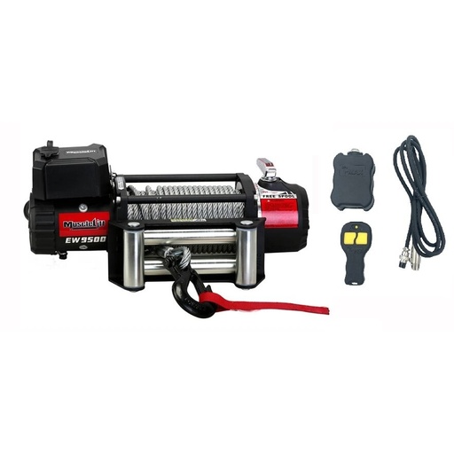 [EW950012MLR] ⬡ Electric winch (Muscle Lift) 12V 9500LBS/4315kg, with radio remote control (EW950012MLR, T-MAX)