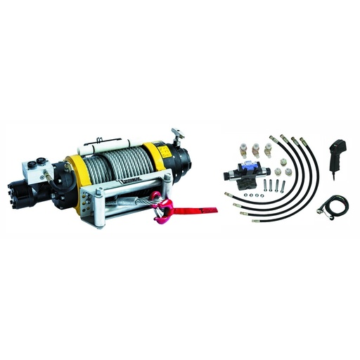 [CHWPRO22500R] ⬡ Hydraulic winch with radio remote control 24V 22500Lbs/10215kg (CHWPRO22500R, T-MAX)