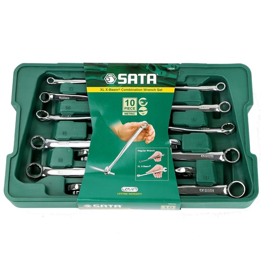 [S08006] ⬡ Combination wrench X-Beam set 10pcs. (S08006, SATA)