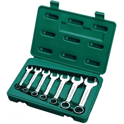 [S09033] ⬡ Stubby wrench set 7pcs. (10-19) (S09033, SATA)
