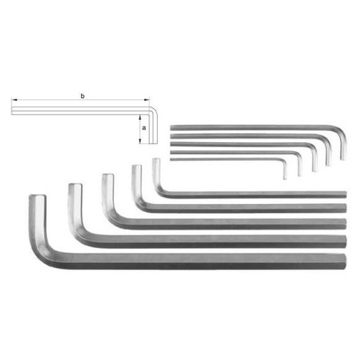 [YT0519] ⬡ Hex key extra long set 10pcs. (3-17) (YT0519, YATO)