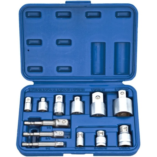 [KR30166012] ⬡ 1/4" + 3/8" + 1/2" + 3/4" adapterių rinkinys 12 vnt. (KR30166012, KINGROY)