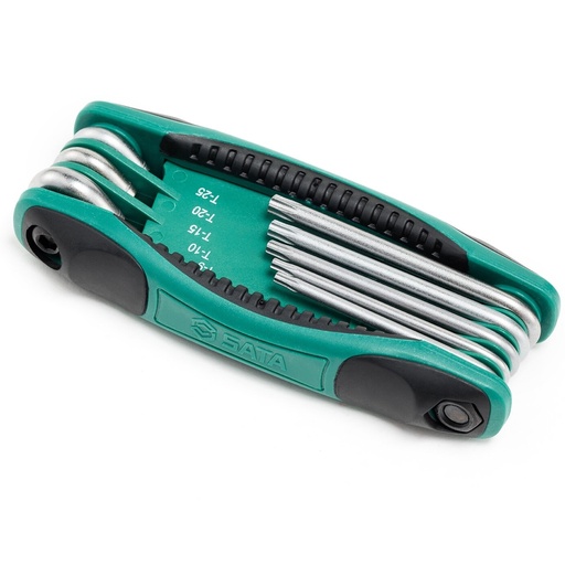 [S09123] ⬡ Foldup TORX set 8pcs. (TT9-T40) with hole (S09123, SATA)