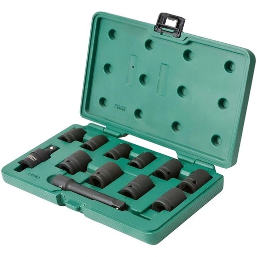 [S09009] ⬡ 1/2" Dr. Impact socket set 12pcs. (S09009, SATA)