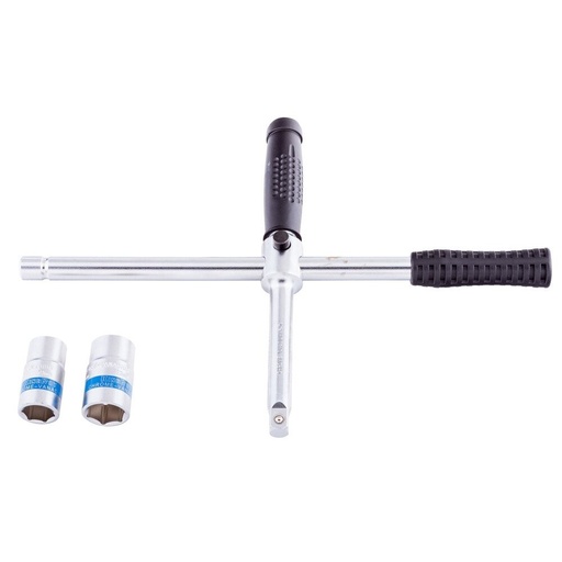[KR30176] ⬡ Kryžminio rato rakto rinkinys 1/2" + galvutės 17, 19, 21, 23 mm (KR30176, KINGROY)