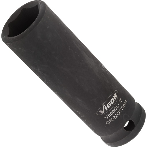 [V5550L-17] Impact wrench socket, long V5550L-17, VIGOR
