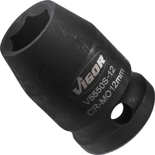 [V5550S-12] Smūginė galvutė 1/2 col., 12 mm, trumpa (V5550S-12, VIGOR)