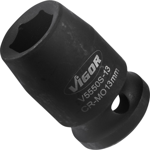 [V5550S-13] Trieciena muciņa 1/2 collas, 13 mm, īsā (V5550S-13, VIGOR)