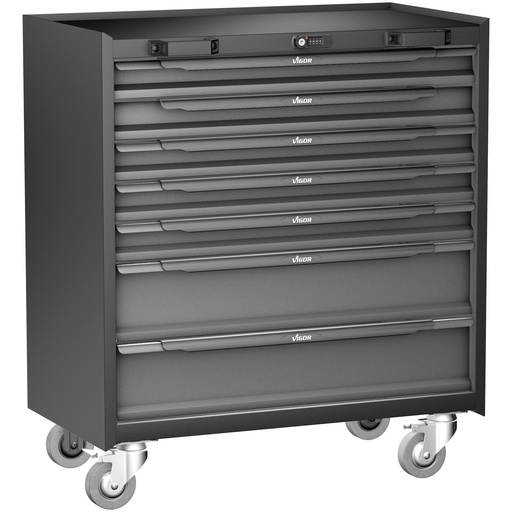 [V6000-019XL] Tool trolley ∙ for storage system ∙ 7 drawers V6000-019XL, VIGOR