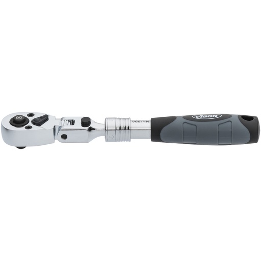 [V6614N] Telescopic reversible ratchet with hinge joint (V6614N, VIGOR)