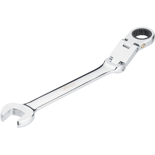 [V6752-15] Double-joint ratcheting combination wrench, 15 mm (V6752-15, VIGOR)